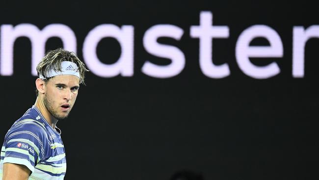 Dominic Thiem during his win over Rafael Nadal. Picture: AFP