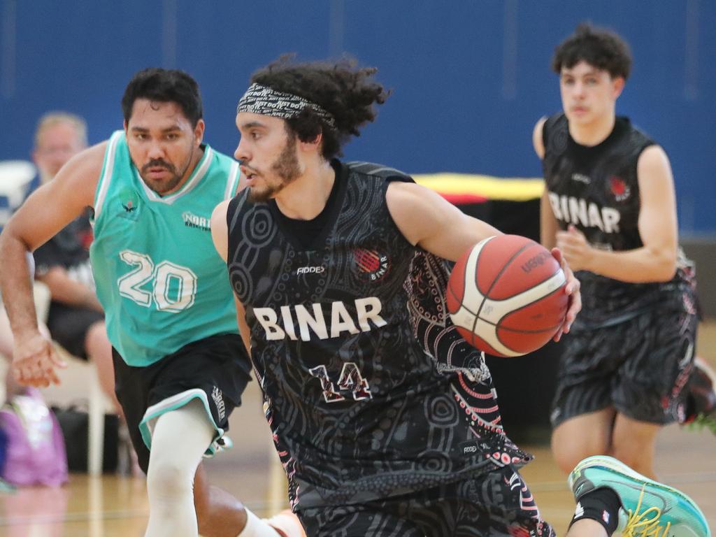 Basketball Queensland First Nations Championships at Coomera. Binar v North (green). Picture Glenn Hampson