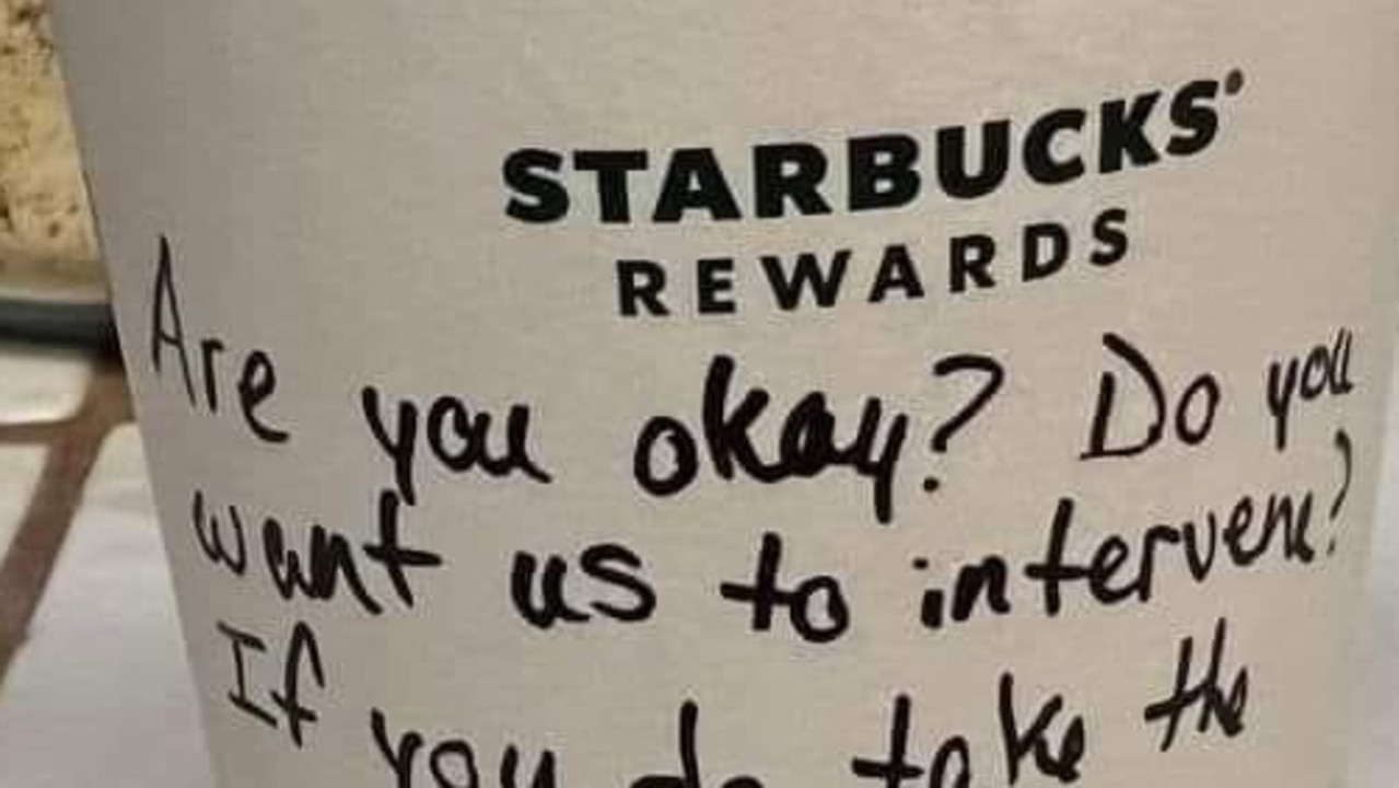 Starbucks barista’s secret note to 18yo on cup