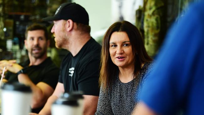 Senator Jacqui Lambie (pictured) and Kennedy MP Bob Katter meet with veterans at Australian Warfighter Coffee. Picture: Alix Sweeney