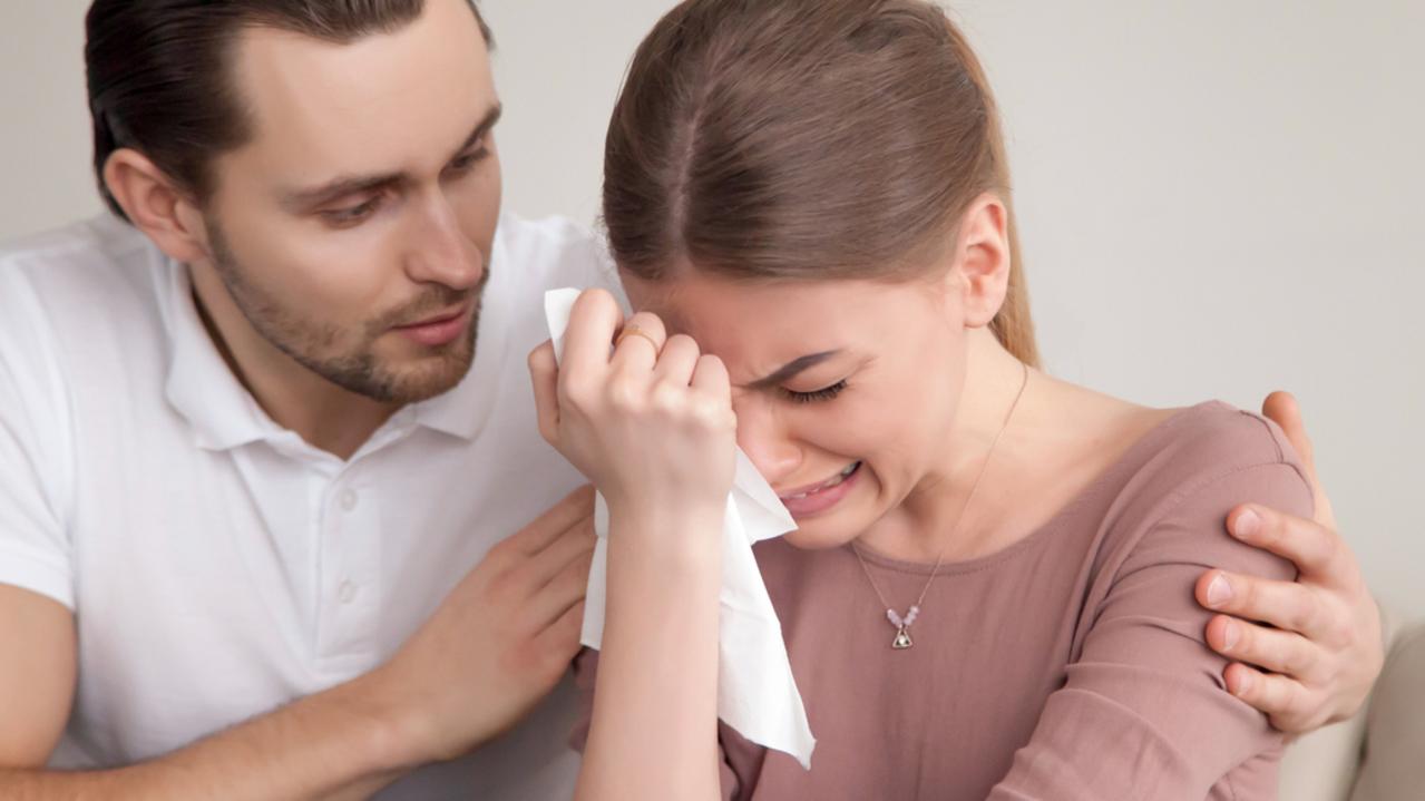 Men were less aggressive after sniffing women's tears, the study reported. Picture: iStock