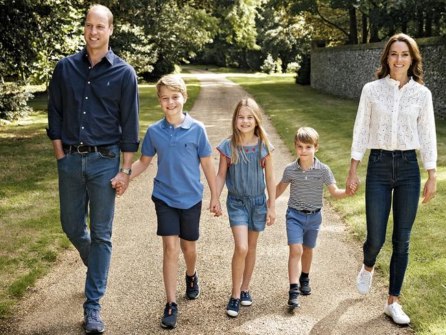 The Prince and Princess of Wales with their three children. (Photo by Matt Porteous/Kensington Palace via Getty Images)