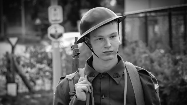 Mitchell Price, 15, of Cranebrook High School experienced a taste of life on the World War One battlefields.