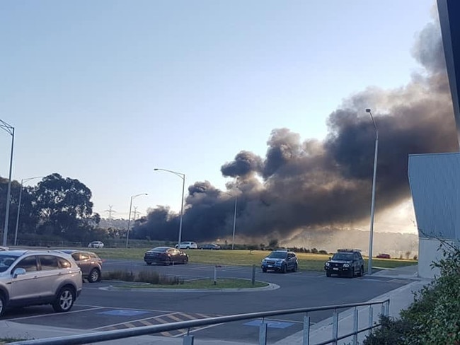 A fire at a Wantirna South recycling facility has sent smoke billowing over Melbourne's East.