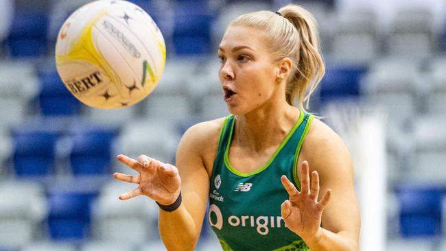 Australian Diamonds train ahead of their World Cup appearance in South Africa. KATE MOLONEY. Picture: Jake Nowakowski