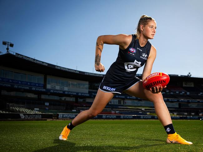 Tayla Harris left the Blues after the club refused to budge on her pay demand. Picture: Mark Stewart