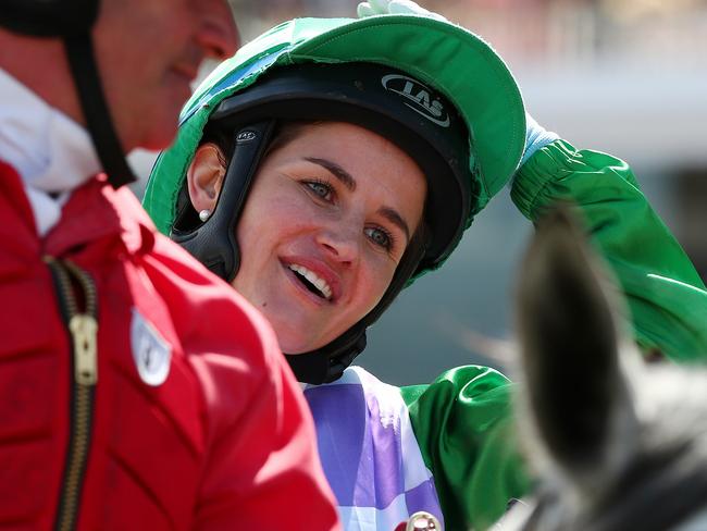 Michelle Payne creates history on the first Tuesday in November. Picture: George Salpigtidis