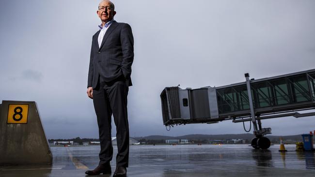 ‘How do we operate ... with less than 100 passengers a day?’ asks Canberra Airport CEO Stephen Byron. Picture by Sean Davey.