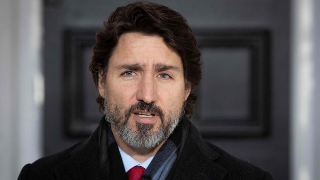 Justin Trudeau said the sanctions were ‘an attack on transparency and freedom of expression’. Picture: AFP