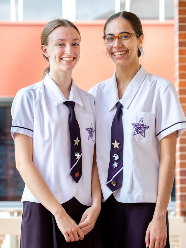 2020 Lourdes Hill College Captains - Katie Quinn and Samara Roy Picture: Nicole Caulfield