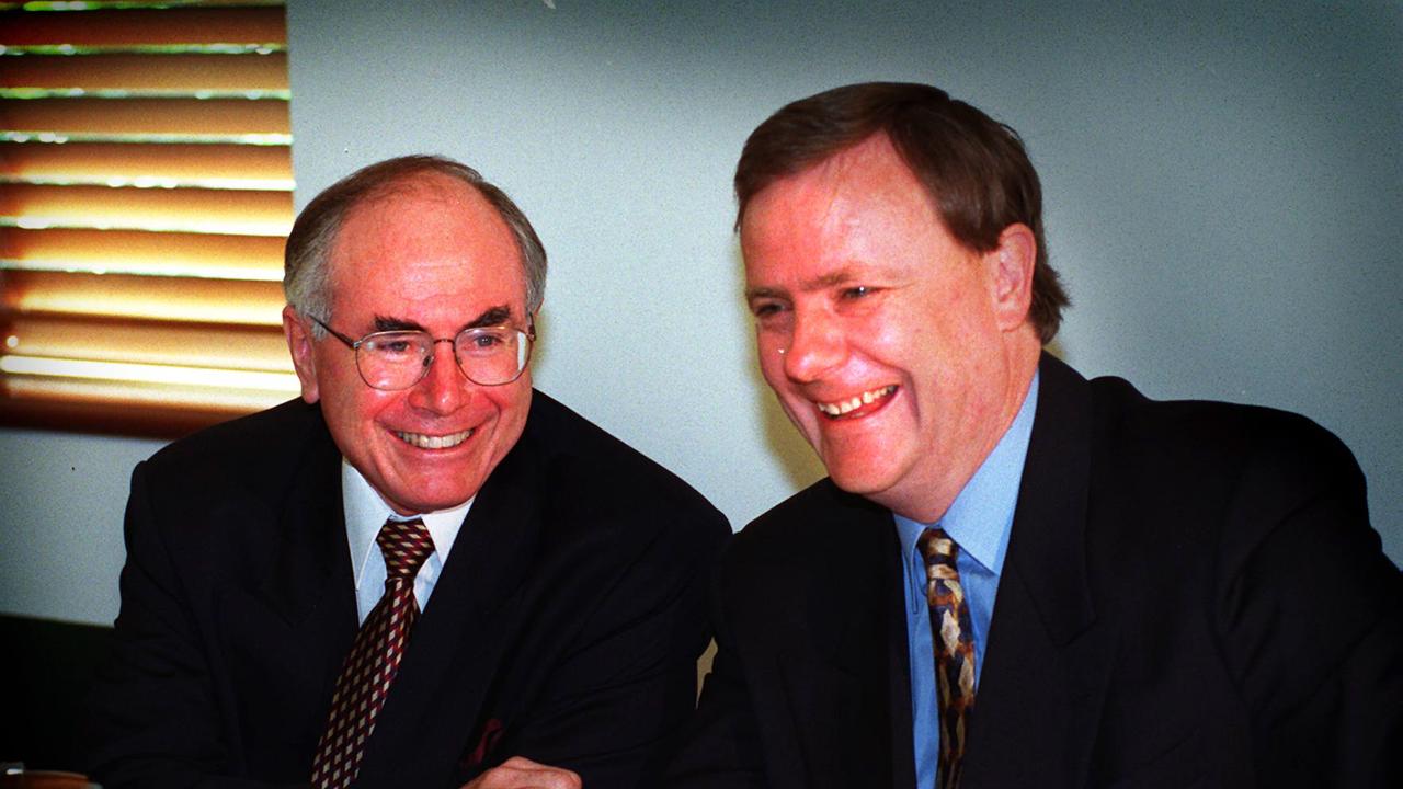 John Howard with Peter Costello. Picture: Supplied.