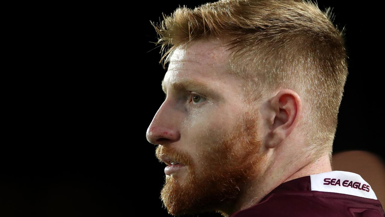 GOSFORD, AUSTRALIA - JUNE 11: Brad Parker of the Sea Eagles looks on during the round five NRL match between the Manly Sea Eagles and the Brisbane Broncos at Central Coast Stadium on June 11, 2020 in Gosford, Australia. (Photo by Cameron Spencer/Getty Images)