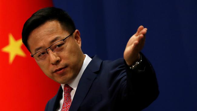 Chinese Foreign Ministry spokesman Zhao Lijian. Picture: Reuters