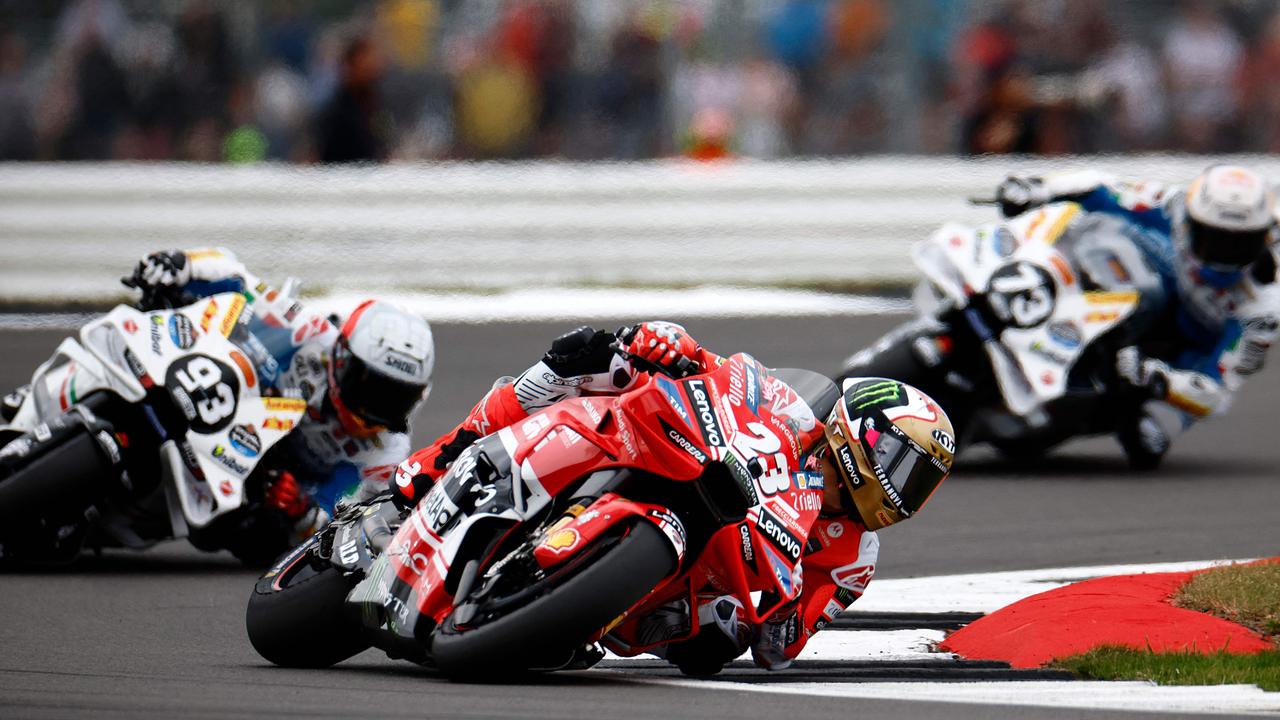 Bastianini’s searing late-race pace was the key to his sixth MotoGP victory. (Photo by BENJAMIN CREMEL / AFP)