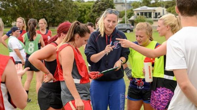 Diamond Creek coach Tanya Hetherington [centre] in her first season at the helm. PHOTO: Russ Canham