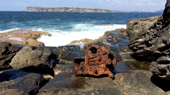 Part of the engine of the SDML wrecked on North Head in 1952