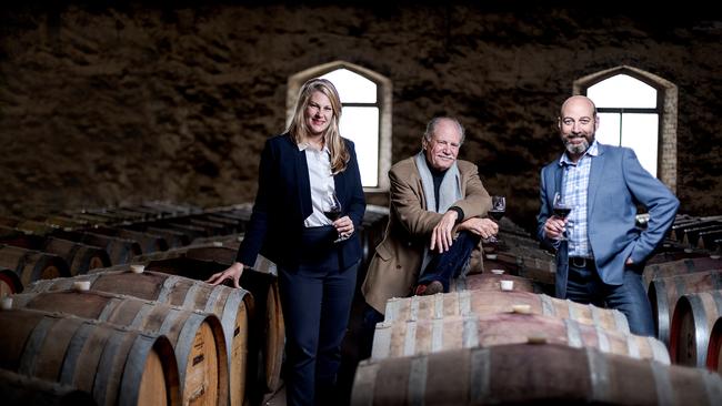 Chateau Tanunda's Michelle Geber, John Geber and winemaker Neville Rowe.