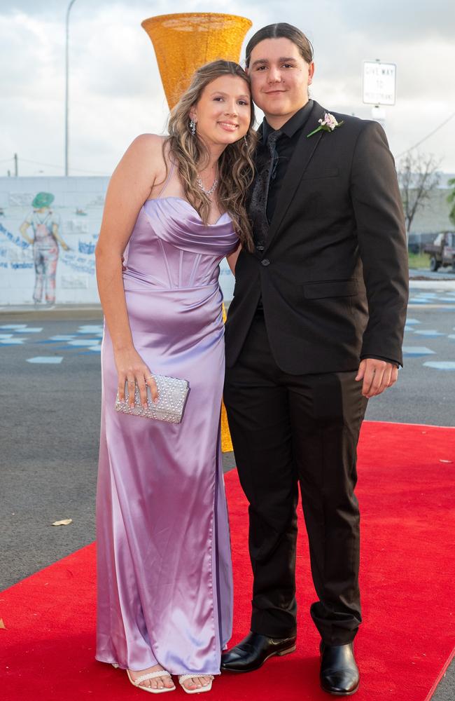 Charlotte Whittaker and Aidan Potter at Mackay Northern Beaches State High School Saturday 7 October 2023 Picture:Michaela Harlow