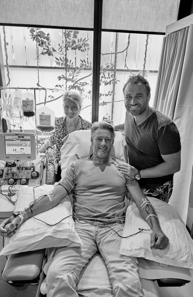 With Miguel Maestre and a nurse at Sydney’s St Vincent’s Hospital.