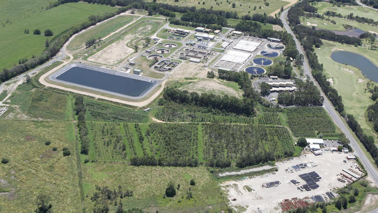 Aerials of the Gold Coast. Sewerage Treatment Plant at Merrimac