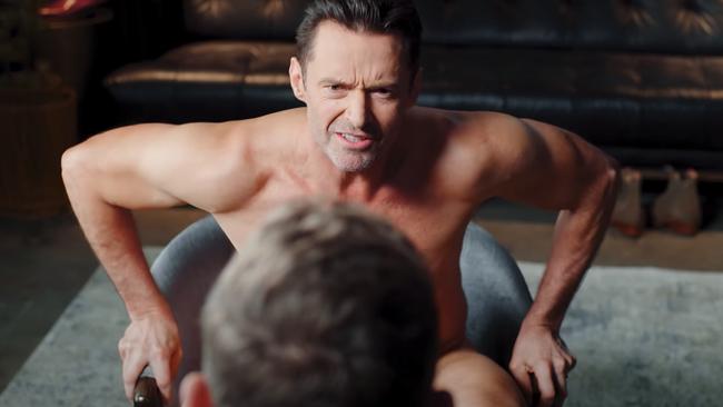 Jackman bares all in the ad.