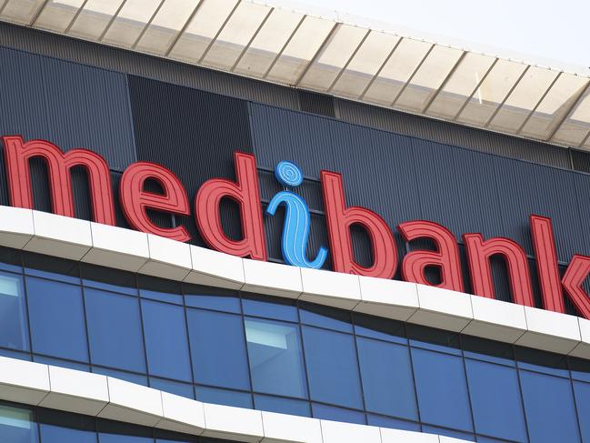 A Medibank sign is seen on a building in Docklands in Melbourne, Saturday, August 18, 2018. (AAP Image/Ellen Smith) NO ARCHIVING