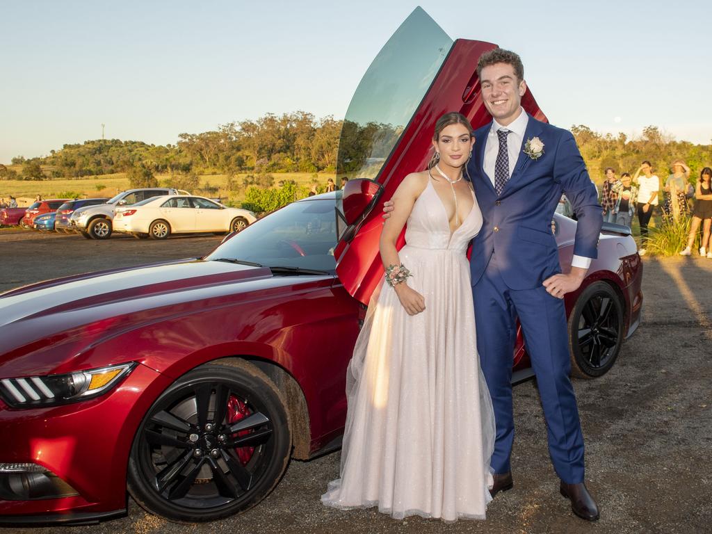 Mia Watson and Nathan Haddow. Mary MacKillop Catholic College formal at Rosalie House. Thursday, November 18, 2021. Picture: Nev Madsen.