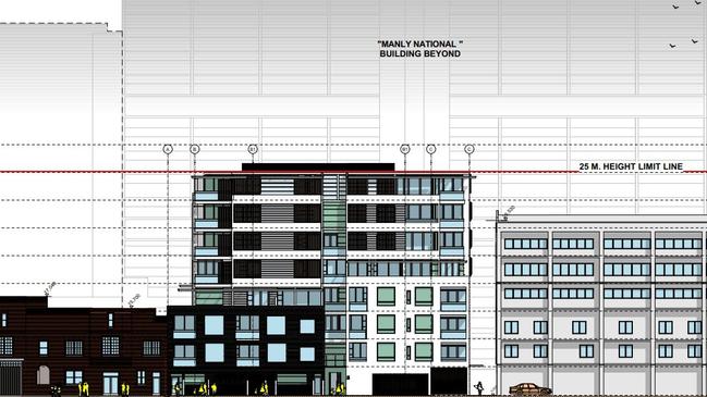 An artist’s impression showing the height of the building. Picture: Wolski Coppin Architecture