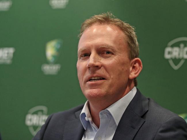 MELBOURNE, AUSTRALIA - OCTOBER 03:  Kevin Roberts,  CA's new Chief Executive Officer speaks to the media during the Cricket Australia CEO announcement at the Cricket Australia Offices on October 3, 2018 in Melbourne, Australia.  (Photo by Scott Barbour/Getty Images)