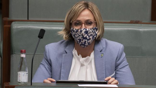 When Zali Steggall speaks, the Senate chamber empties at a frightening pace. Picture: Martin Ollman