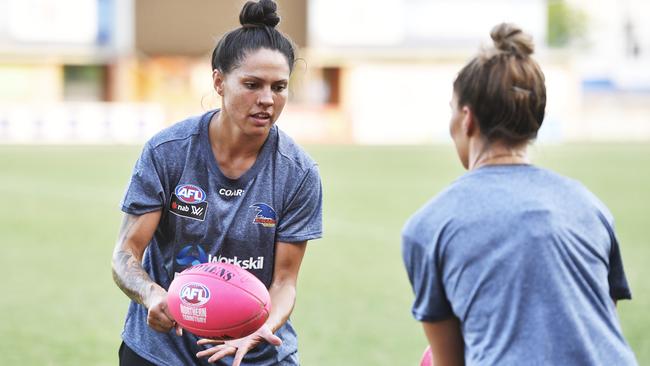 Crow Stevie-Lee Thompson hits the training track to begin pre-season.