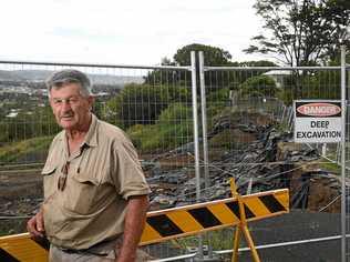 Ken Allport at the excavation of the landslip and reformation of the embankment along Beardow Street where historic industrial waste including coke and slag like materials, as well as bonded asbestos, was encountered. Picture: Marc Stapelberg