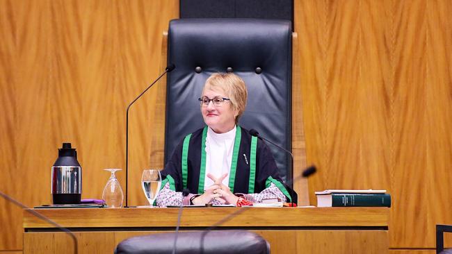 Speaker of the House Kezia Purick during the first sitting of the 2019 parliamentary year. Picture: Justin Kennedy