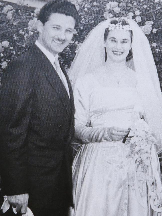 Peggy Schulze on her wedding day, with husband Peter.