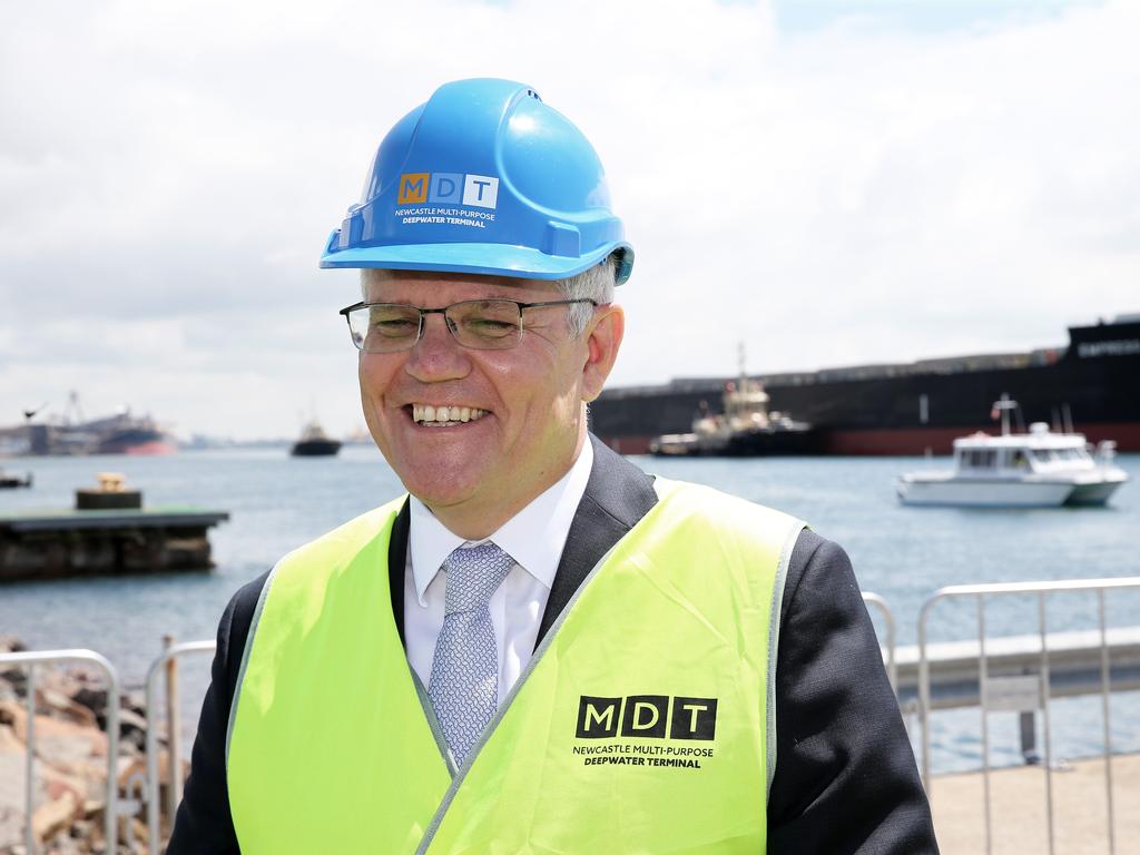 Prime Minister Scott Morrison unveiled his new electric vehicle strategy on Tuesday. Picture: NCA NewsWire / Peter Lorimer