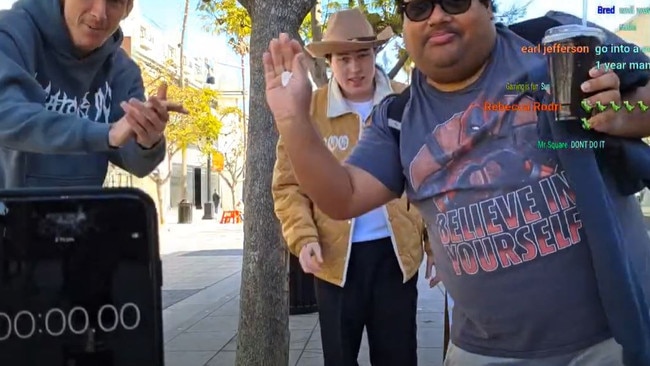 Bobby says hi to the audience in his iconic tshirt. Picture: YouTube