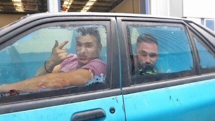 Danny and Michael Philippou in their infamous underwater car stunt