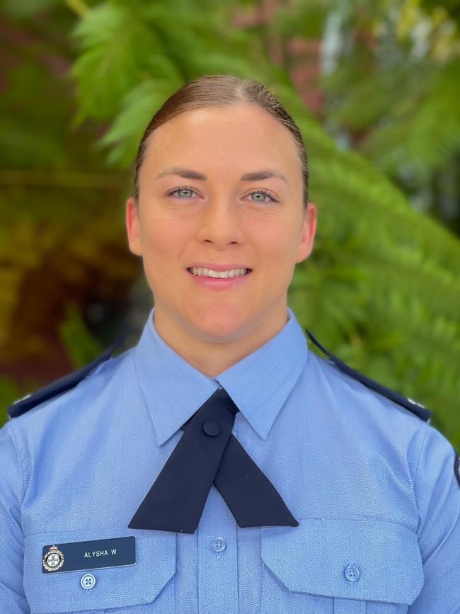 Alysha gradating as a Queensland Corrective Services officer.