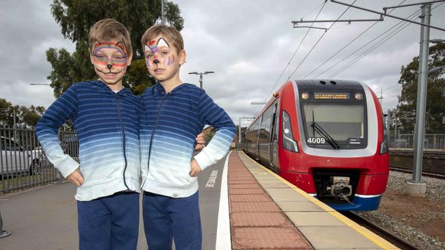 Twin brothers Alex and Thomas Wittmann, 8, enjoyed the party. Picture Emma Brasier