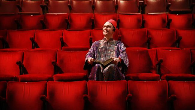 Andrew Redfern in costume inside the Hunters Hill Theatre. Picture: Toby Zerna