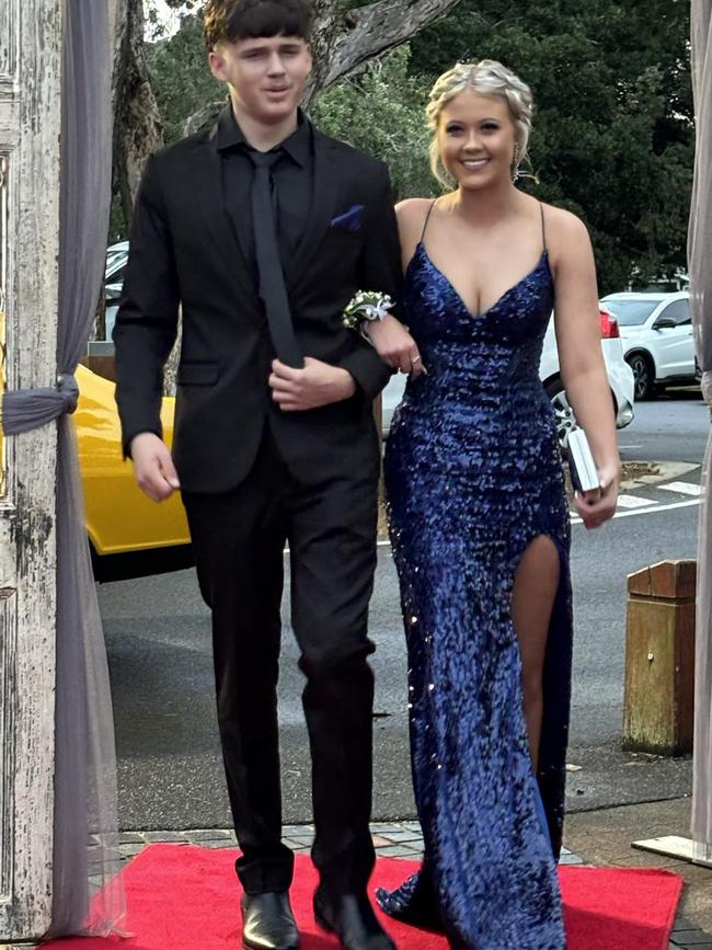 Students arrive at the Hervey Bay State High School formal 2024.