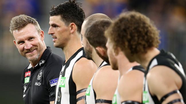 Collingwood coach Nathan Buckley has created an environment where the players are happier. Picture: Michael Klein