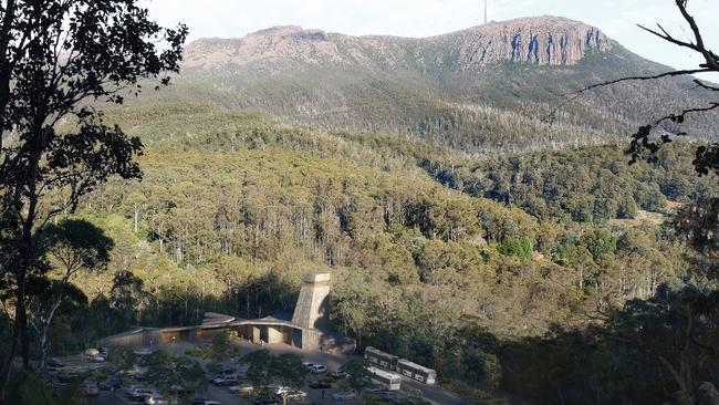 Render of the proposed visitor centre development at Halls Saddle