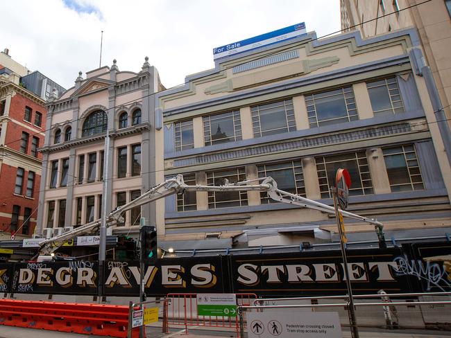 The former Yooralla building on Flinders Street is the proposed site of a new safe injecting facility. Picture: Mark Stewart