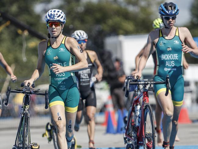 Ashleigh Gentle on her way to winning her first WTS series race.