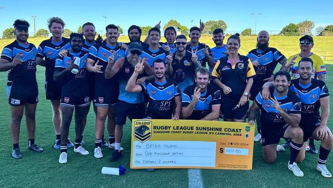 Bribie Island Reserve Grade team crowned 2024 SCGRL 9s champions. Picture: Rugby League Sunshine Coast