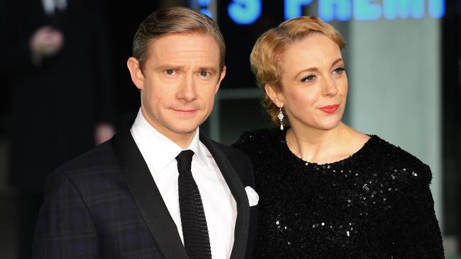 Freeman and Abbington in 2012. Picture: AFP Photo/Leon Neal