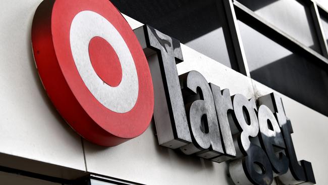 A close up view of a Target store sign in Adelaide, Friday, May 22, 2020. Up to 167 Target and Target Country stores will be shut or converted to Kmart sites. (AAP Image/David Mariuz) NO ARCHIVING