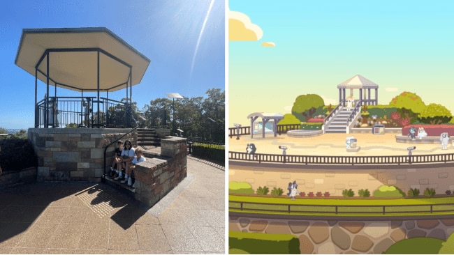 The Mt Coot-Tha Summit Lookout can we seen in cartoon form in the episode 'The Sign'. Image: Leah Goulis  / Kidspot, ABC