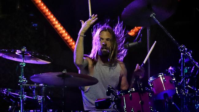 Taylor Hawkins alive and well on stage at the Lollapalooza 2022 music festival in Santiago on March 18 2022. He died suddenly and unexpectedly just over a week later. Picture: Javier Torres/AFP